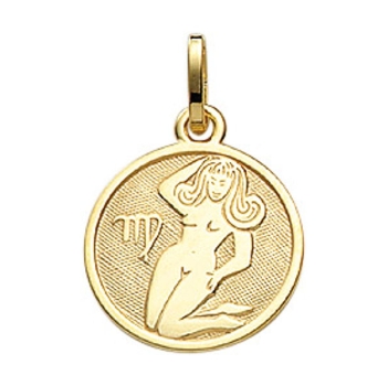 Anhänger Sternzeichen Jungfrau rund 12mm 8Kt 333 GOLD