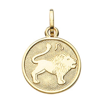 Anhänger Sternzeichen Löwe rund 12mm 8Kt 333 GOLD