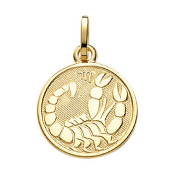 Anhänger Sternzeichen Skorpion rund 12mm 8Kt 333 GOLD