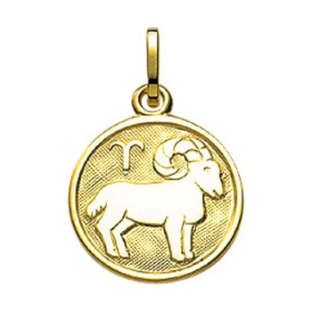 Anhänger Sternzeichen Widder rund 12mm 8Kt 333 GOLD
