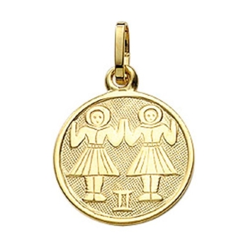 Anhänger Sternzeichen Zwilling rund 12mm 8Kt 333 GOLD