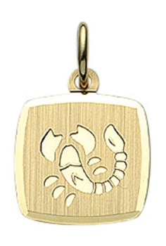 Anhänger Sternzeichen eckig 11x10mm Skorpion 8Kt 333 GOLD