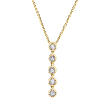 Anhänger Brillant 0,05ct mit Ankerkette 42-45cm 585 GOLD