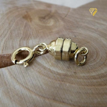Magnetverschluss mit Federring 375 Gold