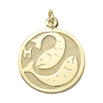 Anhänger Sternzeichen rund 16mm Fische 8Kt 333 GOLD