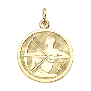 Anhänger Sternzeichen 16mm rund Schütze 8Kt 333 GOLD