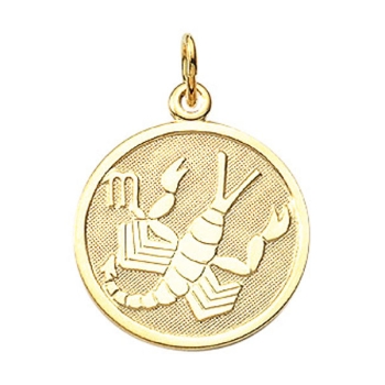 Anhänger Sternzeichen rund 16mm Skorpion 8Kt 333 GOLD