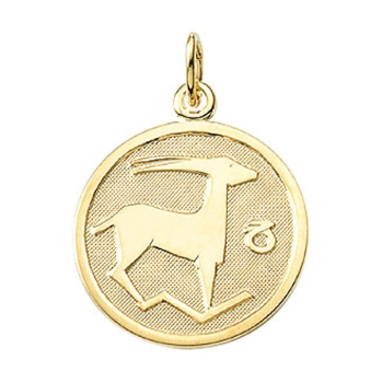 Anhänger Sternzeichen rund 16mm Steinbock 8Kt 333 GOLD
