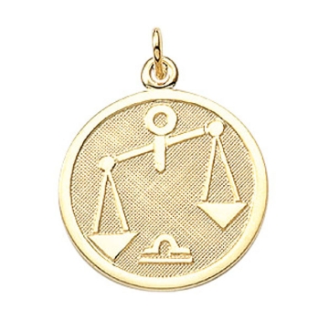 Anhänger Sternzeichen rund 16mm Waage 8Kt 333 GOLD