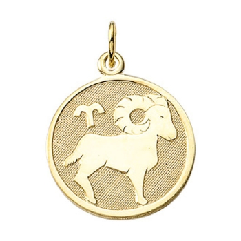 Anhänger Sternzeichen Widder rund 16mm 8Kt 333 GOLD