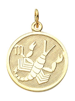Anhänger Sternzeichen rund 16mm Skorpion 8Kt 333 GOLD