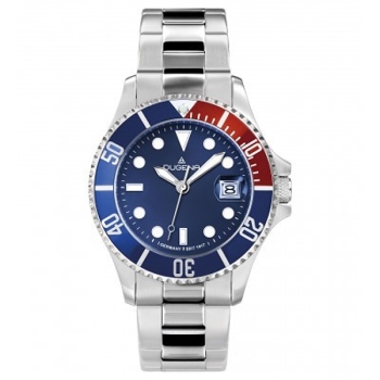 DUGENA Damen - Herrenuhr blau Diver 4460774 Quarz