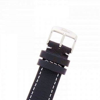 SELVA Herren Armbanduhr Carlos weißes Zifferblatt Vintage Lederband