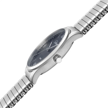 SELVA Herren Quarz Armbanduhr mit Zugband, Zifferblatt schwarz Ø 39mm