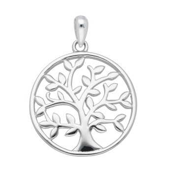 Anhänger 19,7mm Baum des Lebens poliert Silber 925