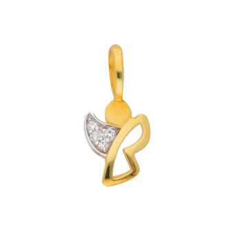 Anhänger Engelmotiv 14,9mm Zirkonia 8Kt 333 GOLD