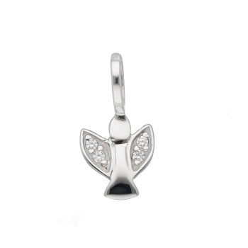 Anhänger Engelmotiv 14,5mm poliert Zirkonia 925 Silber