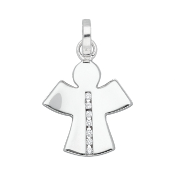 Anhänger Engelmotiv 13,8mm Zirkonia 925 Silber