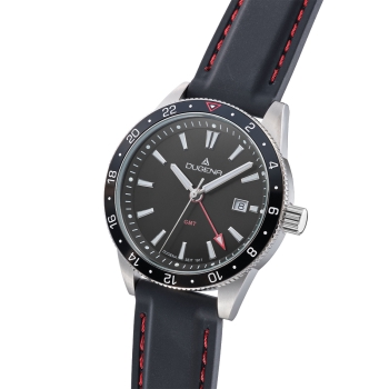 DUGENA Herrenuhr schwarz GMT 4461131 Quarz
