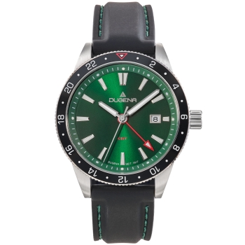 DUGENA Herrenuhr grün GMT 4461132 Quarz