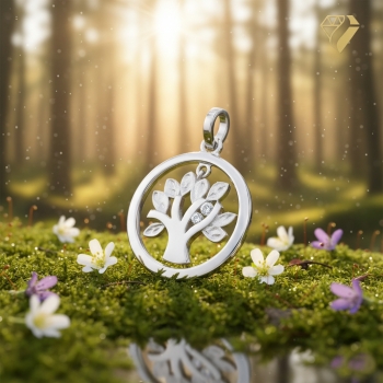 Preview: Anhänger Lebensbaum silber