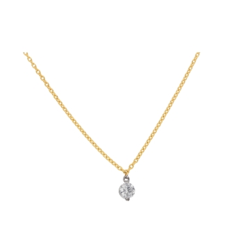Collier Rundanker Kette mit Zirkoniaanhänger rund aus 333 Gold 42+3cm