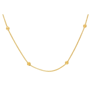 Collier Rundanker Kette mit Kugeln 2,5mm aus 333 Gold 42+3cm
