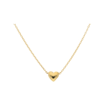Collier Rundanker Kette mit Herzanhänger 6mm aus 333 Gold 42+3cm