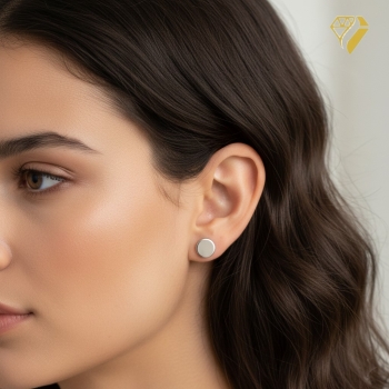 Preview: Ohrstecker rund gold