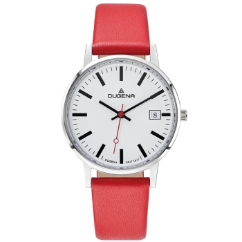 DUGENA Damenuhr rot Moma 4461207 Quarz