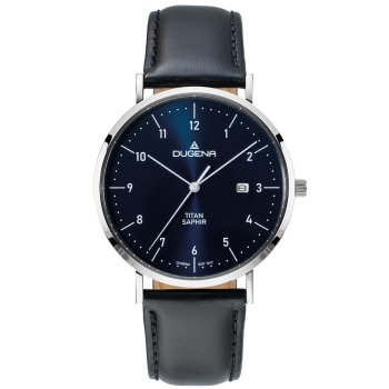 DUGENA Herrenuhr schwarz blau Stuttgart 4461217 Quarz