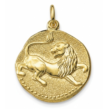 Anhänger Sternzeichen Löwe Relief rund 18mm 8Kt 333 GOLD