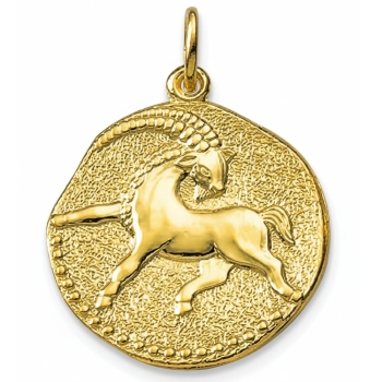Anhänger Sternzeichen Steinbock Relief rund 18mm 8Kt 333 GOLD