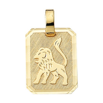 Anhänger Sternzeichen eckig 12x16mm Löwe 8Kt 333 GOLD