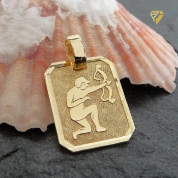 Anhänger Sternzeichen eckig 12x16mm Schütze 8Kt 333 GOLD