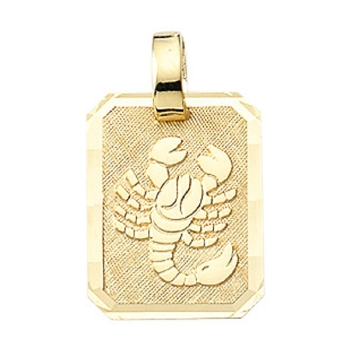 Anhänger Sternzeichen eckig 12x16mm Skorpion 8Kt 333 GOLD