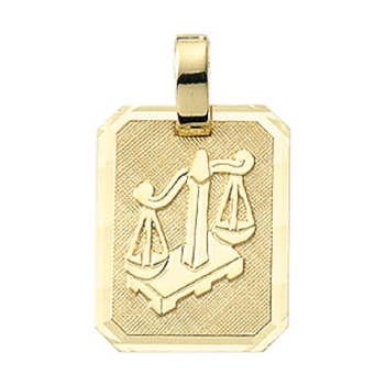 Anhänger Sternzeichen eckig 12x16mm Waage 8Kt 333 GOLD