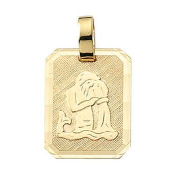 Anhänger Sternzeichen eckig 12x16mm Wassermann 8Kt 333 GOLD