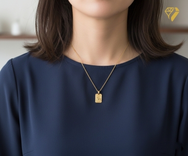 Preview: Anhänger Sternzeichen Widder eckig 12x16mm 8Kt 333 GOLD