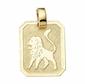 Anhänger Sternzeichen eckig 15x19mm Löwe 8Kt 333 GOLD
