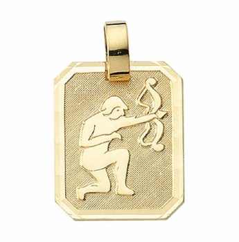 Anhänger Sternzeichen eckig 15x19mm Schütze 8Kt 333 GOLD