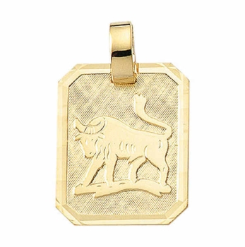 Anhänger Sternzeichen eckig 15x19mm Stier 8Kt 333 GOLD