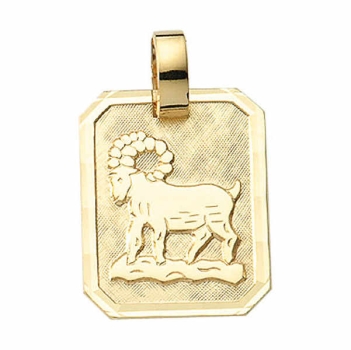 Anhänger Sternzeichen Widder eckig 15x19mm 8Kt 333 GOLD