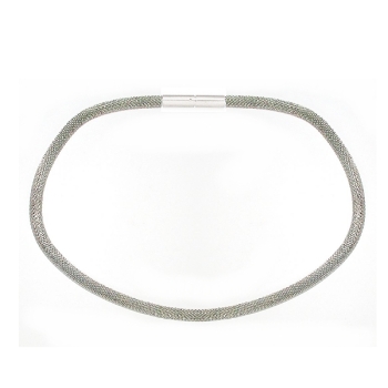 Exklusive Schlauchkette 3,2-6mm Collier Silber 925 mit Bajonettverschluss 50cm