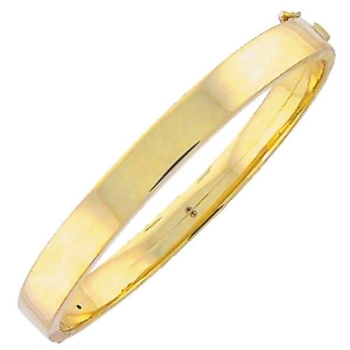 Armreif glatt 10mm 14Kt 585 Gold