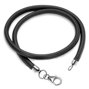 Lederbänder Colliers Armbänder Kalbsleder 3mm mit Karabiner