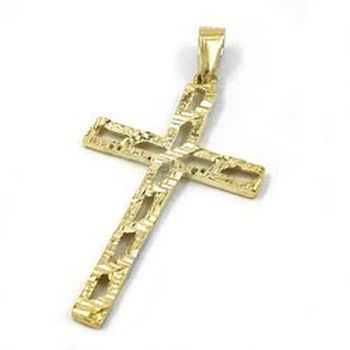 Preview: Anhänger, Kreuz diamantiert, 9Kt GOLD