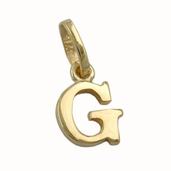 Anhänger 8x6mm Buchstabe G glänzend 9Kt GOLD