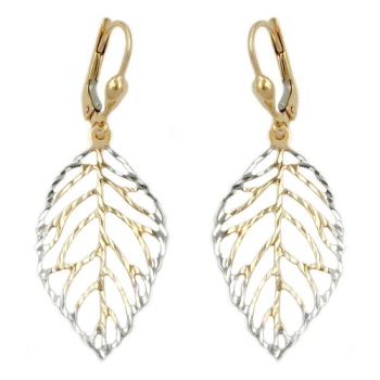 Brisur 45x16mm Blatt durchbrochen 9Kt GOLD