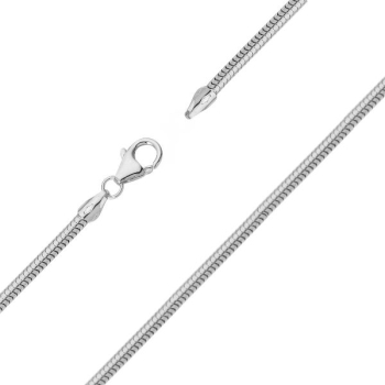 Kette Schlange 1,6mm rund 45cm Silber 925